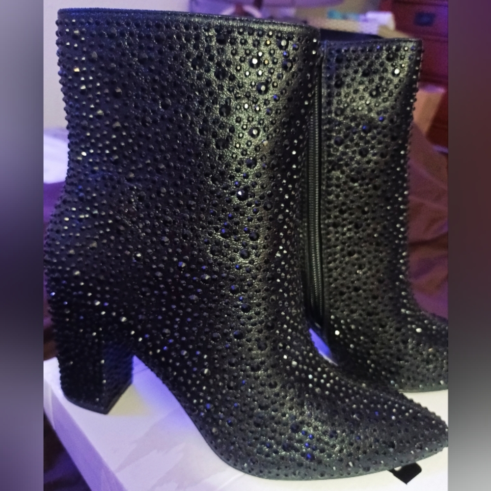 New Black Ankle Boots Size 6.5